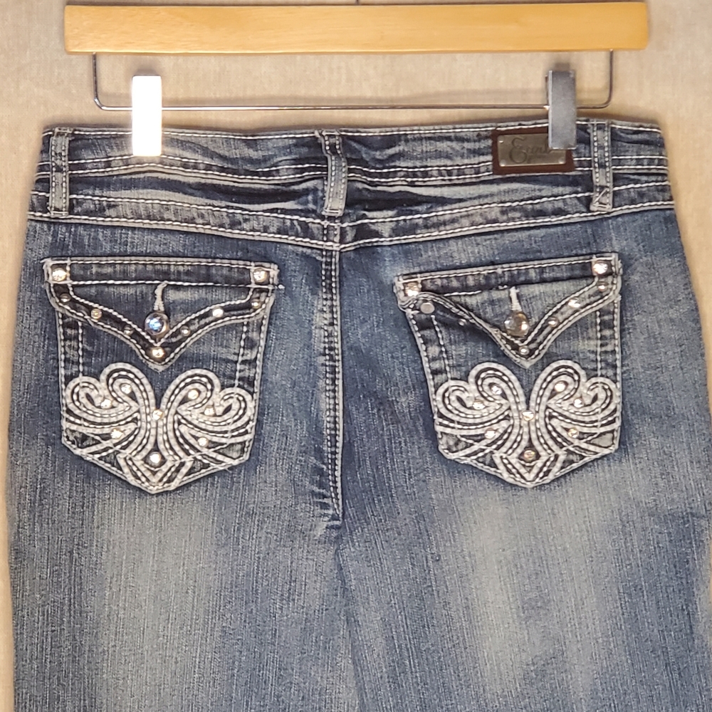 ♡ Earl Jeans Y2K Embellished Pocket Capri's Size 6 Y2K